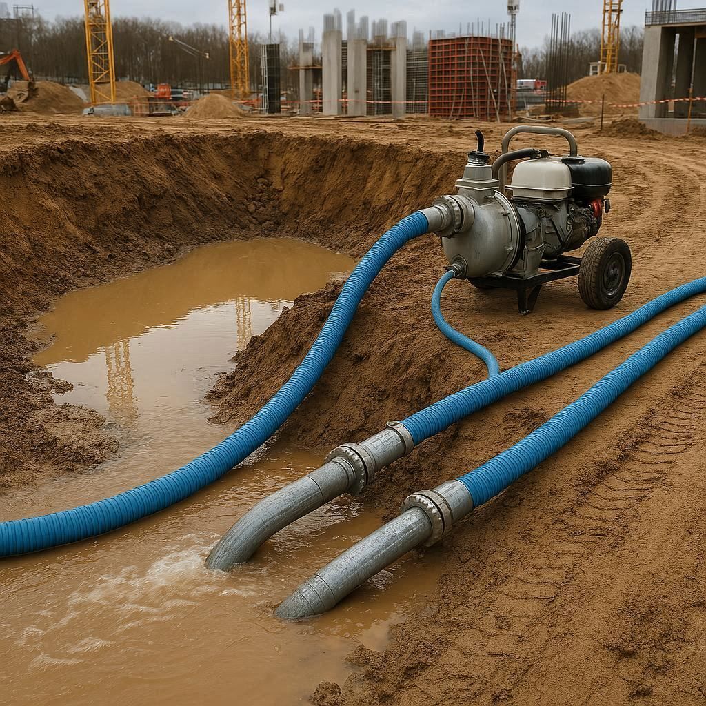 Водопонижение и осушение котлована в Пушкино